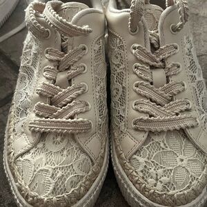 Marc Fisher Cream Lace SneakersLace Sneakers